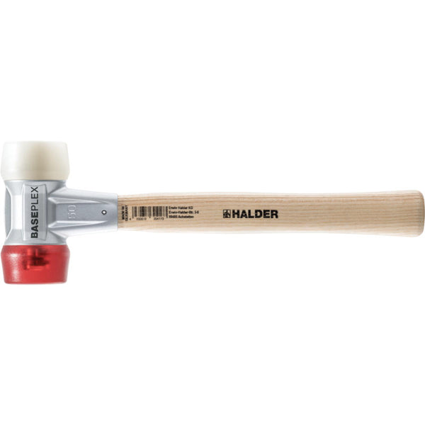 Baseplex Mallet 3968 Soft Face Mallet with Red Cellulose Acetate and White Nylon Inserts - Blacksmith Source Tool Company