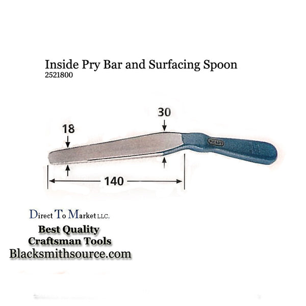 Inside Pry Bar Surfacing Spoon Small Pattern 2521800 Bumping Tool - Blacksmith Source Tool Company