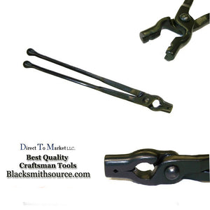 Blacksmith V-bit Bolt Long Jaw 3/8" Forge tongs - Blacksmith Source Tool Company 