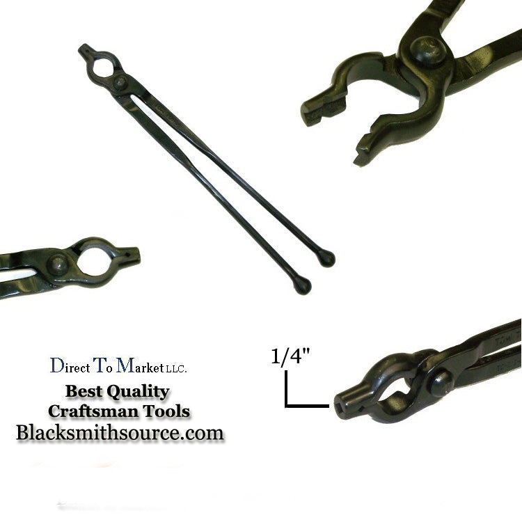 Blacksmith V-Bit Bolt 1/4" Forge Tongs – Blacksmith Source Tool