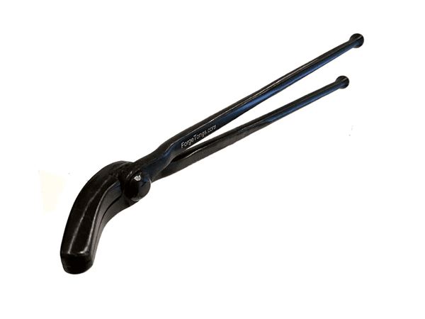 Blacksmith Duck Bill 45 Degree 12" Rein Forge tongs - Blacksmith Source Tool Company