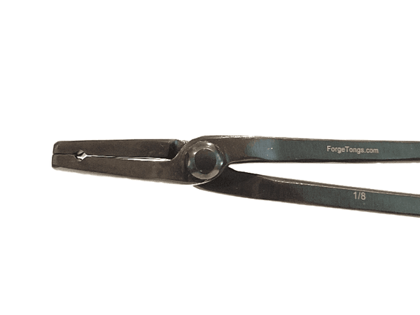 Duck Bill 1/8" Straight Forge Tongs - Blacksmith Source Tool Company