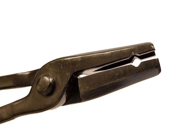Hollow Tip 3/8" Straight V-Bit Forge Tongs - Blacksmith Source Tool Company