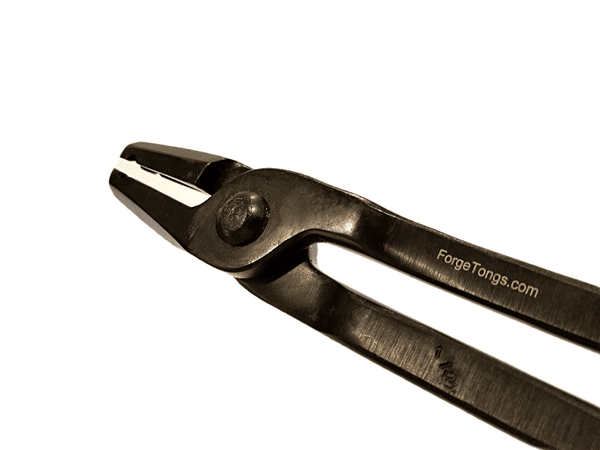 Hollow Tip 1/2"  Straight V-Bit Forge Tongs - Blacksmith Source Tool Company
