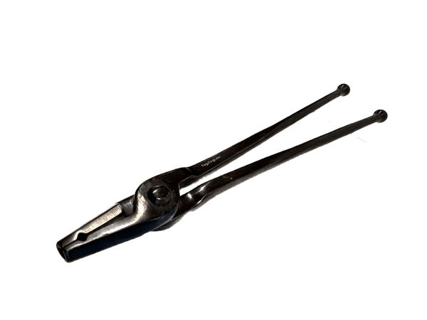 Hollow Tip 1/4" Straight V-Bit Forge Tongs - Blacksmith Source Tool Company