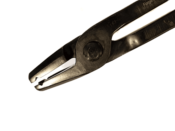 Hollow Tip 1/2"  Straight V-Bit Forge Tongs - Blacksmith Source Tool Company