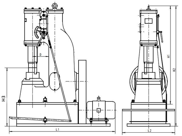 Anyang ST 15 kg Pneumatic Power Hammer - Blacksmith Source Tool Company 
