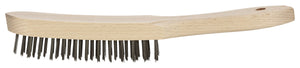 Steel Wire Brush with Wood Handle 280mm 5 Row - Blacksmith Source Tool Company 