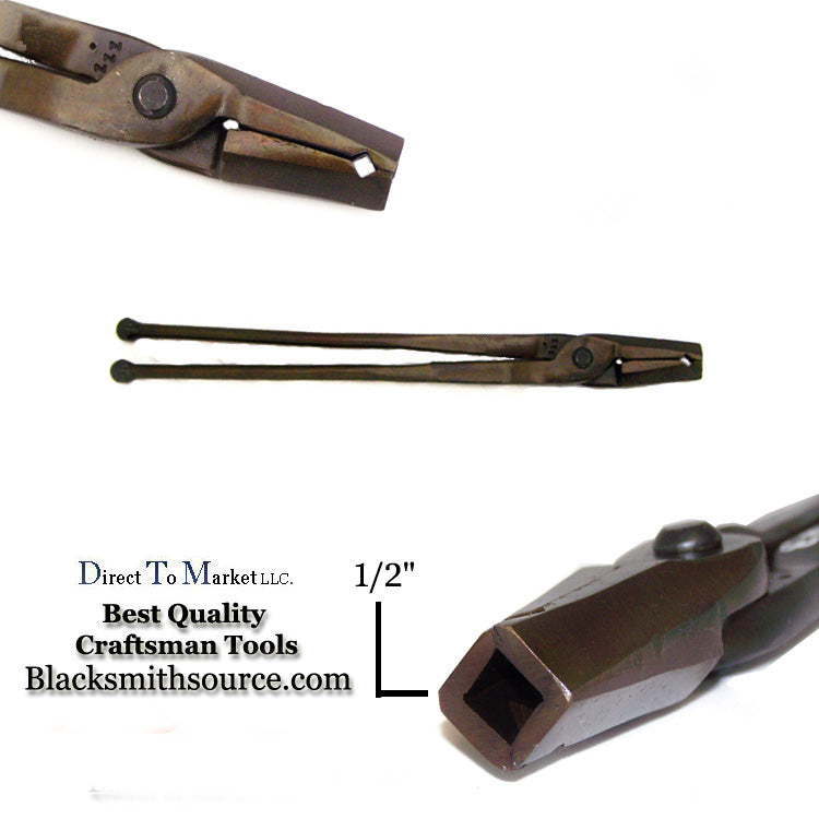 Hollow Tip 1/2 Straight V-Bit Forge Tongs – Blacksmith Source Tool Company