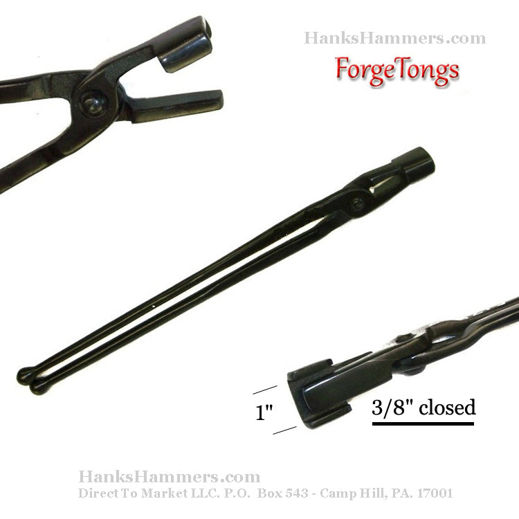 Box Jaw 1" x 3/8" Forge Tongs - Blacksmith Source Tool Company 