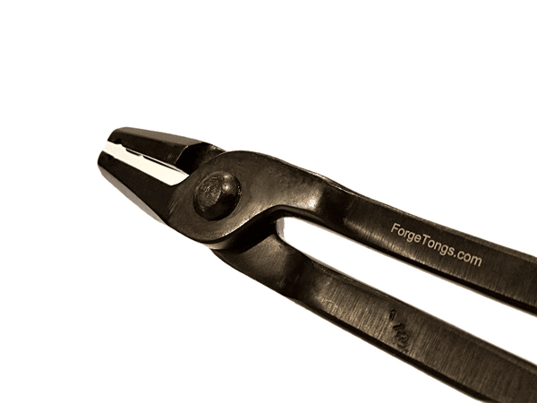 Hollow Tip 1/2"  Straight V-Bit Forge Tongs - Blacksmith Source Tool Company 